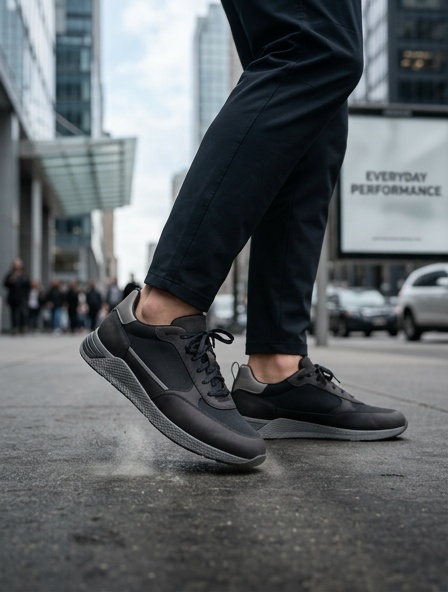 Sneakers (Кросівки) М чорний шкіра D-3225C Black Conhpol
