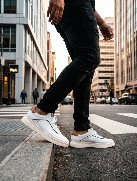 Sneakers (Кросівки) М білий шкіра D-2915S White Conhpol