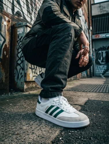 SNEAKERS ( КРОСІВКИ ) SAMBA М білий экошкіра\замш EG 4958 