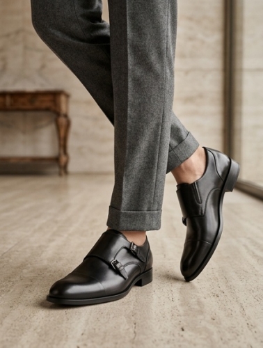 MONK STRAPS ( МОНКИ ) М чорний шкіра CF0C-6342-00S02 Black Conhpol