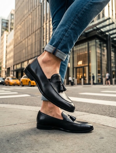 Loafers (Лофери) М чорний шкіра 21505N-25-020 NDKT-15K Cosottinni