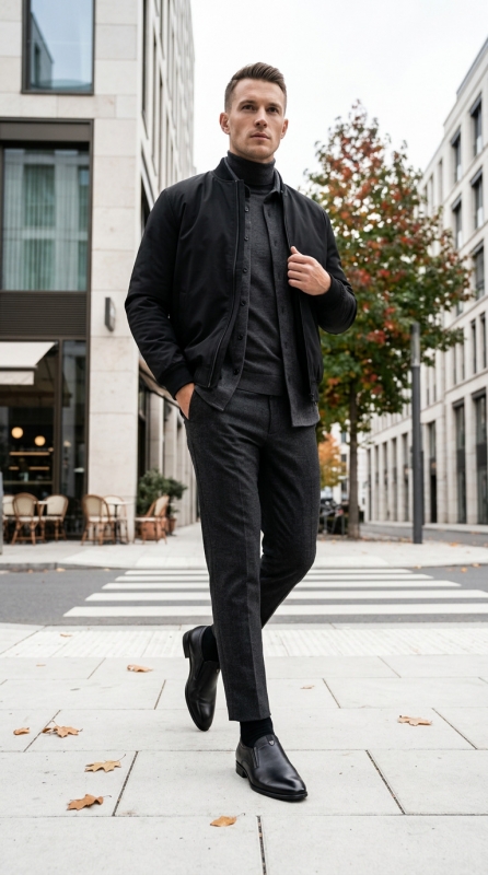 Slippers (Сліпери) М чорний шкіра D9928N-845-1 BLACK Cosottinni