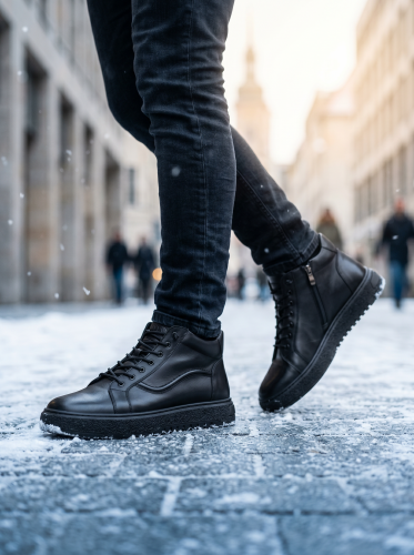 Winter boots (Черевики)   М чорний шкіра 4626988-ш KADAR