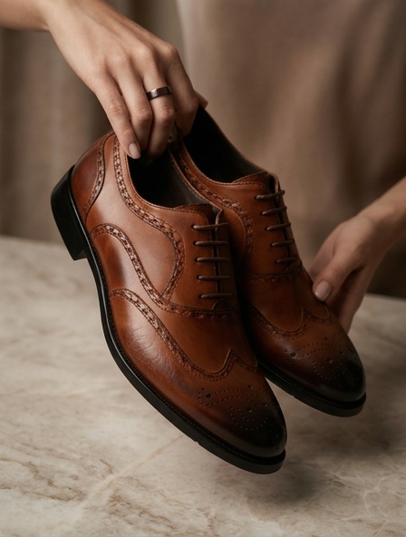 Brogue ( Брогі ) М Світло коричневий шкіра 21620N-208-985 COFFE Cosottinni