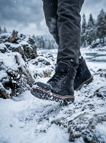 Winter boots (Черевики)  М  чорний шкіра 014-904 black IGUANA