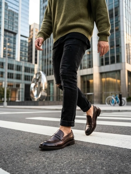 Loafers (Лофери) М коричн шкіра D993N-89-2 COFFEE Cosottinni