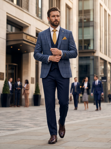 Чоловічий одяг Класичні костюми SLIM FIT трійка М сірий 76% WOOL, 20% POLYAMID, 4% LUCRA 8434 GONZALES Чоловічий одяг р46 рост6(р)