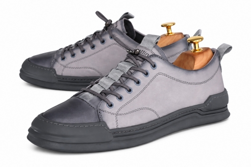 Sports shoes (Спортивне) М сірий шкіра FD8967N-J27 Cosottinni 40(р)