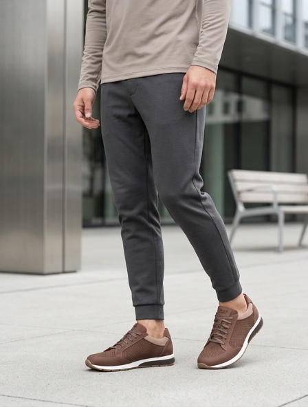 Sneakers (Кросівки) М коричн шкіра D-2947S Brown Conhpol