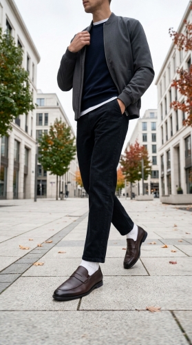 Loafers (Лофери) М коричневий шкіра 2055AB-0705 Brown