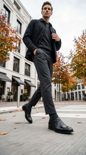 Slippers (Сліпери) М чорний шкіра D969N-50-5 BLACK Cosottinni 39(р)