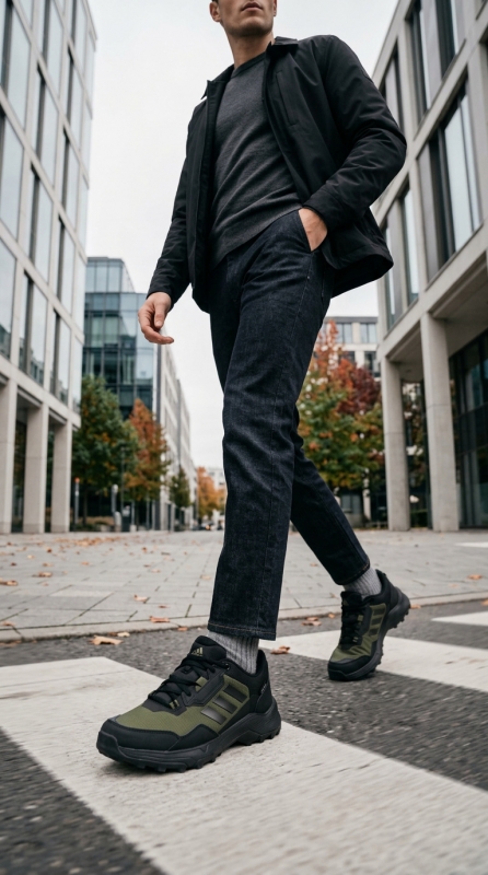 SNEAKERS ( КРОСІВКИ )   М хаки водовідштовхувальний поліестер A-9080-2 