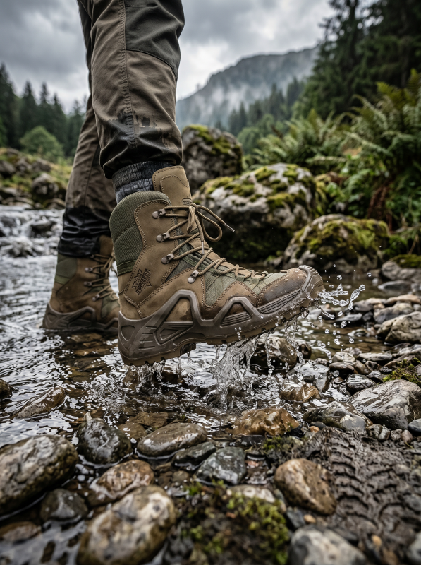 Tactical shoes (Тактичне взуття) водовідштовхувальний матеріал М Хаки шкіра 1490 NH Scooter
