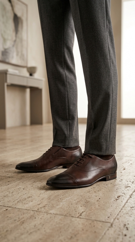 Oxfords (Оксфорди) М коричневий шкіра 21581N-04-663 coffee Cosottinni 43(р)