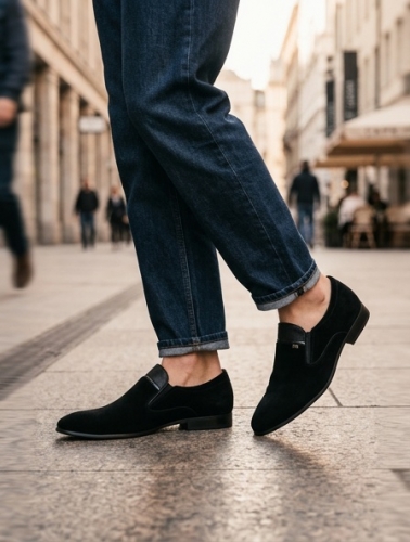 Slippers (Сліпери) М чорний замша D828N-825-18 BLACK Cosottinni 39(р)