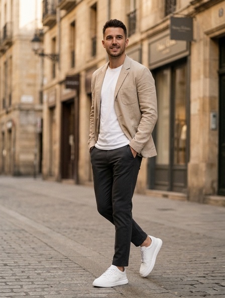  Sneakers (Кросівки) М білий шкіра 4207825 KADAR