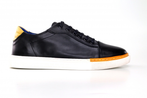Sneakers (Кросівки) М чорний шкіра C7702 BLACK LUCIANO BELLINI