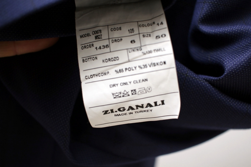 Чоловічий одяг Класичні костюми SLIM М синій 65 % POLY , 35% VISKON 1436 blue ZI.GANALI