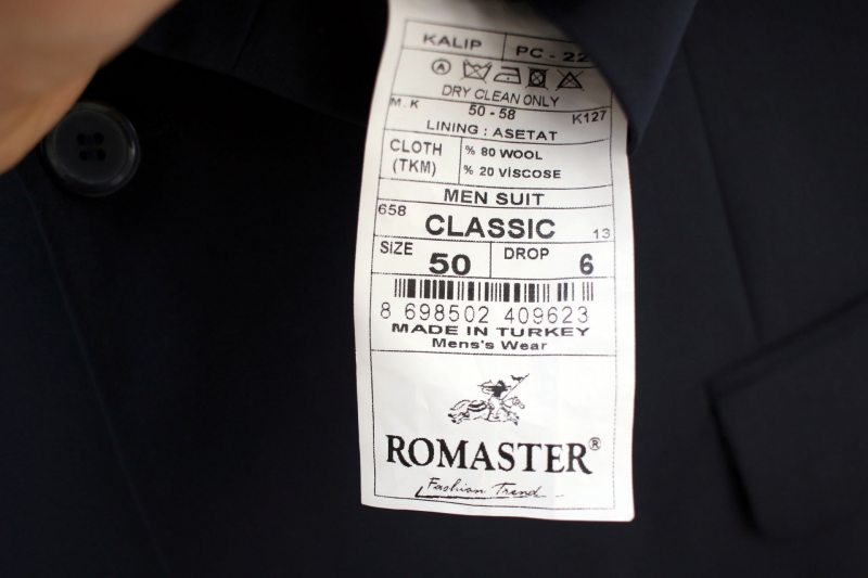 Чоловічий одяг Класичні костюми CLASSIC М т.синій 80% WOOL, 20% VISCOSE 655 ROMASTER
