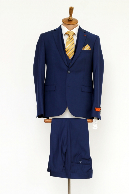 Чоловічий одяг Класичні костюми SLIM FIT М синій 80% WOOL, 20% VISCOSE 854 ROMASTER