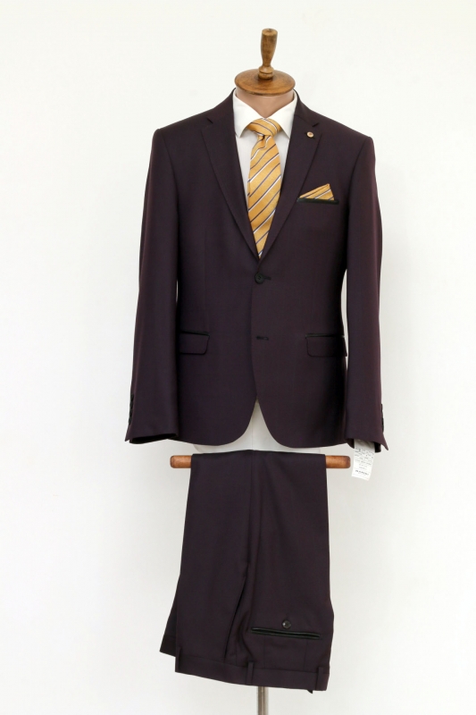 Чоловічий одяг Класичні костюми SLIM М БОРДО 65 % POLY , 35% VISKON 1436 bordo ZI.GANALI
