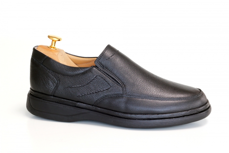 Slippers (Сліпери) М черного цвета М чорный шкіра 1492 BiRiNCi