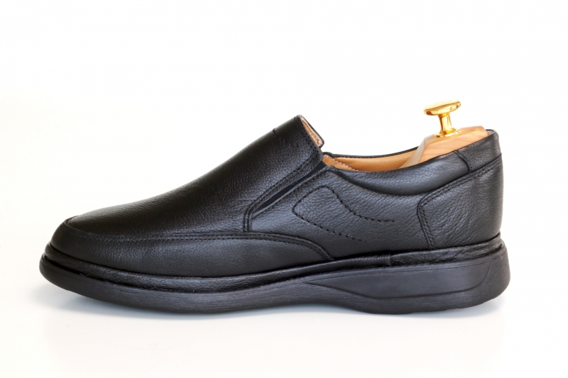 Slippers (Сліпери) М черного цвета М чорный шкіра 1492 BiRiNCi