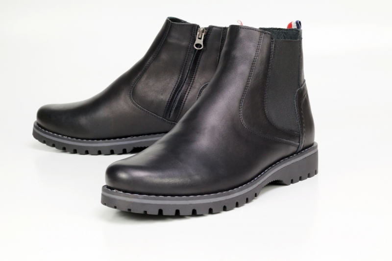 Winter boots (Черевики) натуральне хутро М чорний шкіра 962 black RIKO