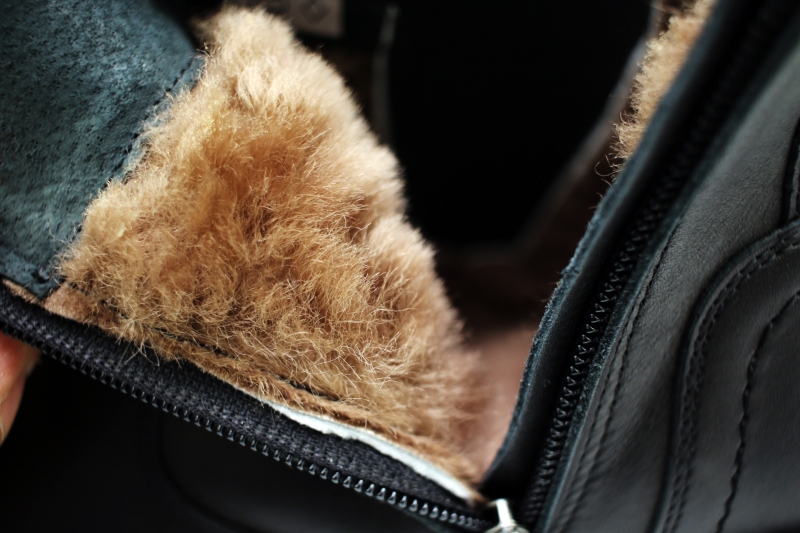 Winter boots (Черевики) натуральне хутро М чорний шкіра 962 black RIKO