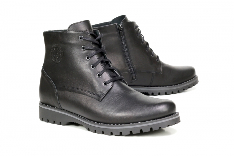 Winter boots (Черевики)  М чорний шкіра 867 black RIKO