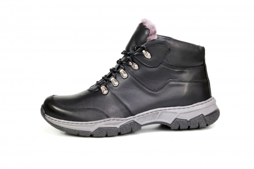 Winter boots (Черевики)  М  чорний шкіра 016-459 bllack IGUANA