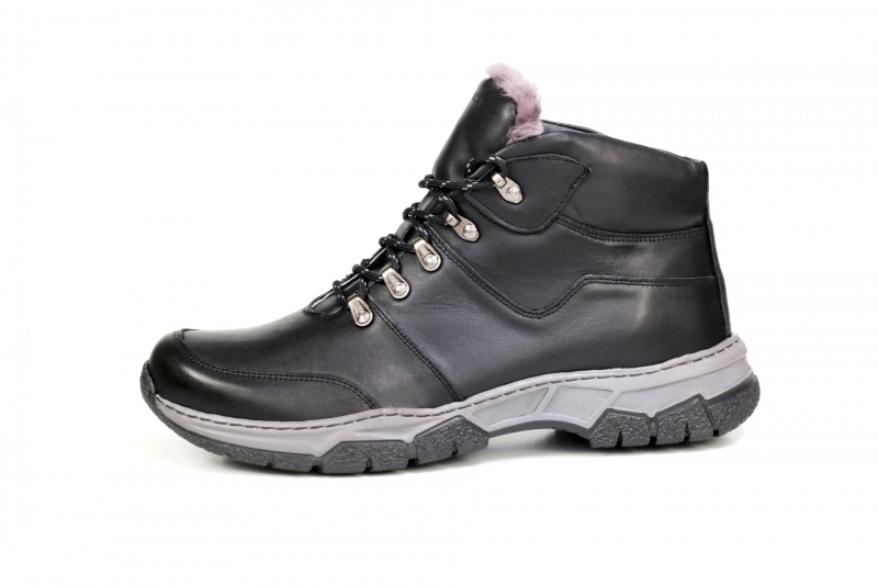 Winter boots (Черевики)  М  чорний шкіра 016-459 bllack IGUANA