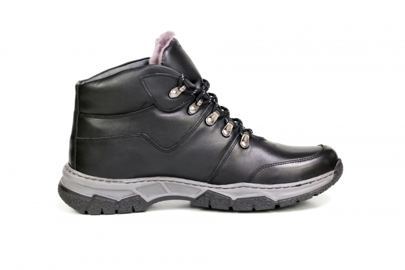 Winter boots (Черевики)  М  чорний шкіра 016-459 bllack IGUANA