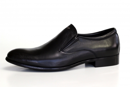 Slippers (Сліпери) М чорний шкіра D01N-829-1 BLACK Cosottinni