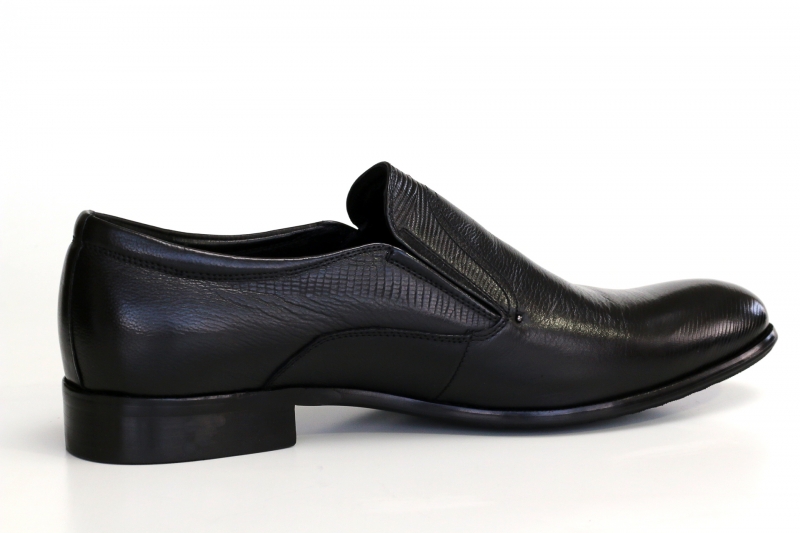 Slippers (Сліпери) М чорний шкіра D01N-829-1 BLACK Cosottinni