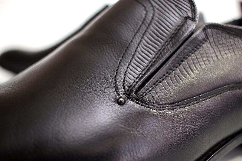 Slippers (Сліпери) М чорний шкіра D01N-829-1 BLACK Cosottinni