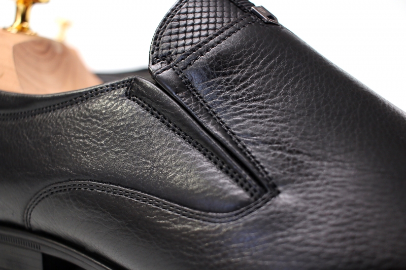 Slippers (Сліпери) М чорний шкіра D9928N-845-1 BLACK Cosottinni