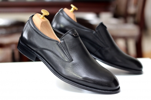 Slippers (Сліпери) М чорний шкіра D969N-115-1 BLACK Cosottinni 