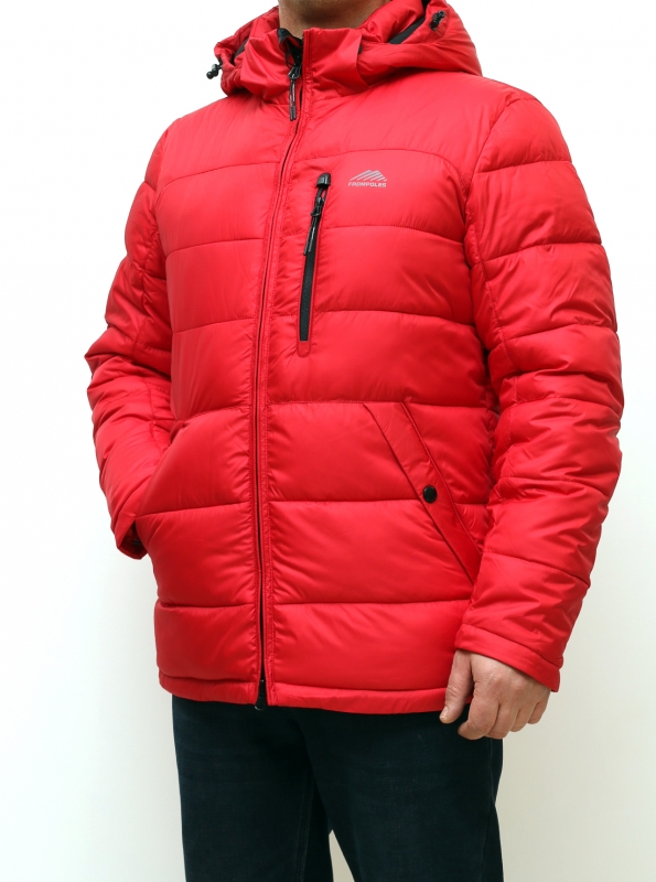 Чоловічий одяг Пуховики ISOSOFT М червоний 100% нейлон FP-18227 RED FROMPOLES