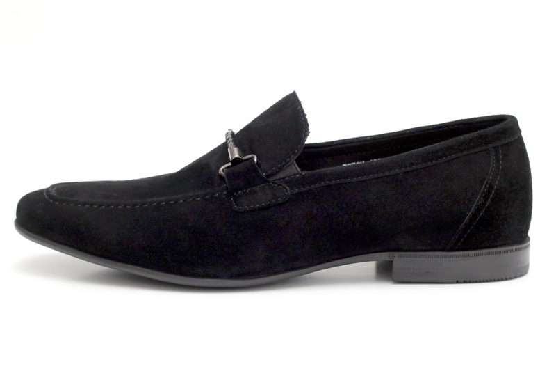 Loafers (Лофери) замш М чорний шкіра D778N-102-18 Cosottinni