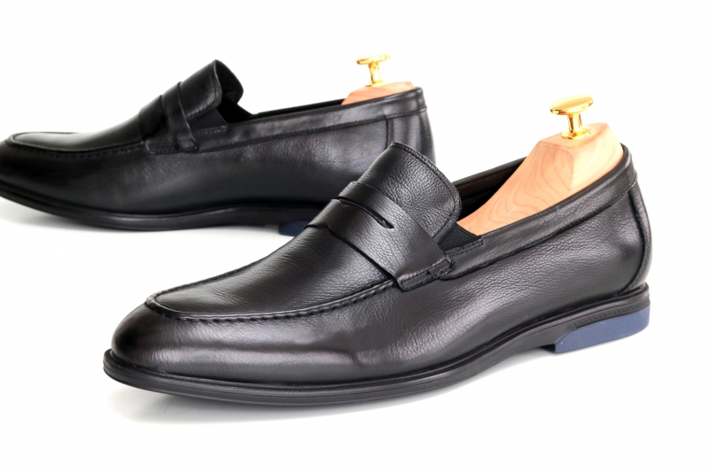 Loafers (Лофери) М чорний шкіра 2055AN-0706 Black Cosottinni