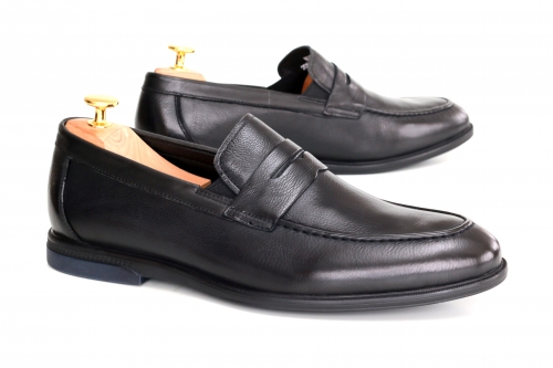 Loafers (Лофери) М чорний шкіра 2055AN-0706 Black Cosottinni
