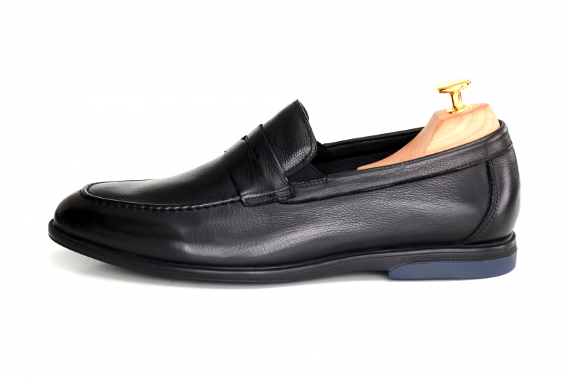 Loafers (Лофери) М чорний шкіра 2055AN-0706 Black Cosottinni