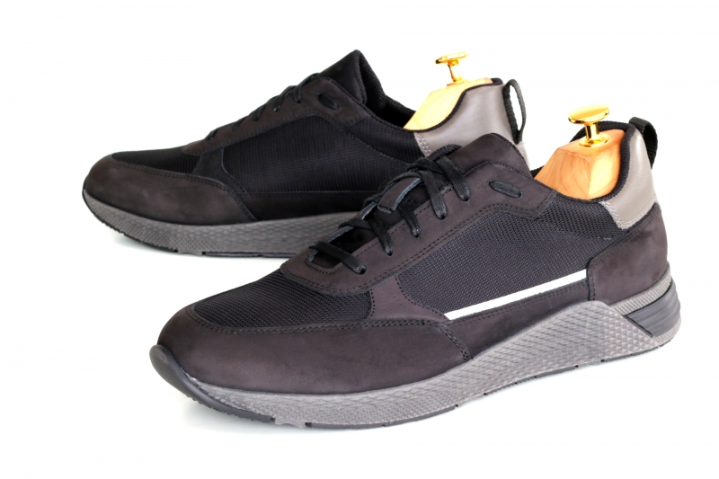 Sneakers (Кросівки) М чорний шкіра D-3225C Black Conhpol