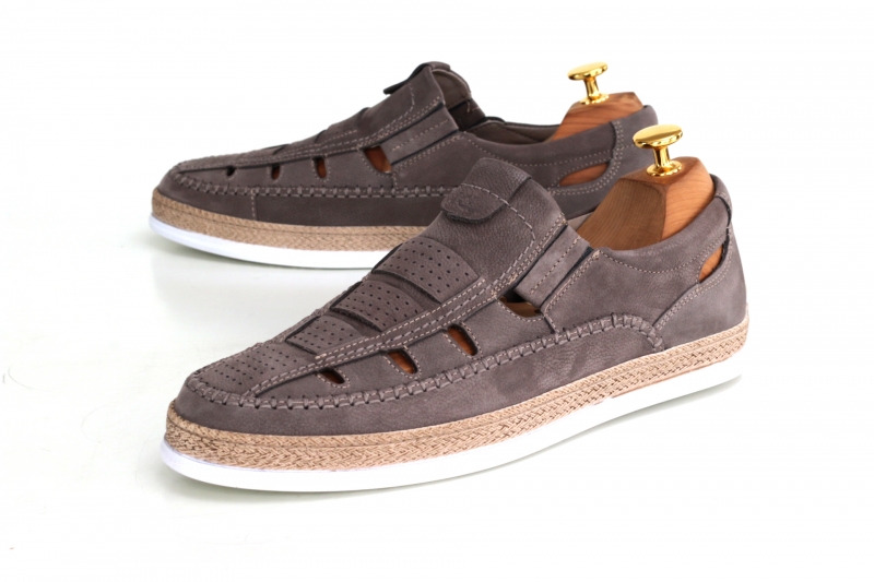 MOCCASINS ( МОКАСИНЫ ) М сірий нубук 3873710 KADAR