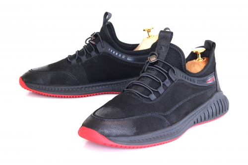 Sneakers (Кросівки)   М чорний нубук F8121N-B442 Black Cosottinni