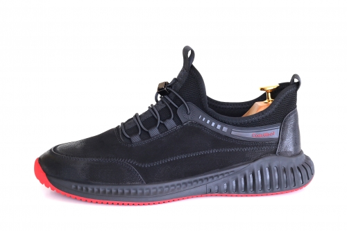 Sneakers (Кросівки)   М чорний нубук F8121N-B442 Black Cosottinni