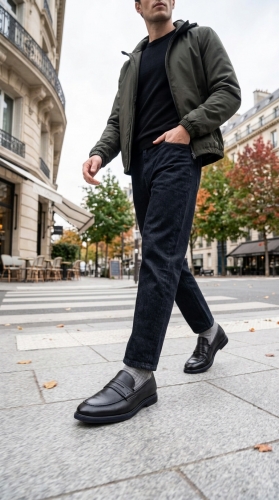 Loafers (Лофери) М чорний шкіра S040Y-4-Q589-GB2243 Black