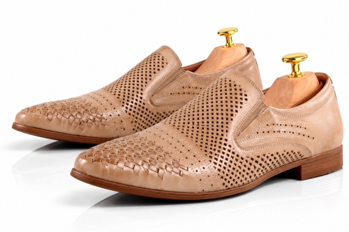 Slippers (Сліпери) М Світло коричневий шкіра YE2107-106 RONNY